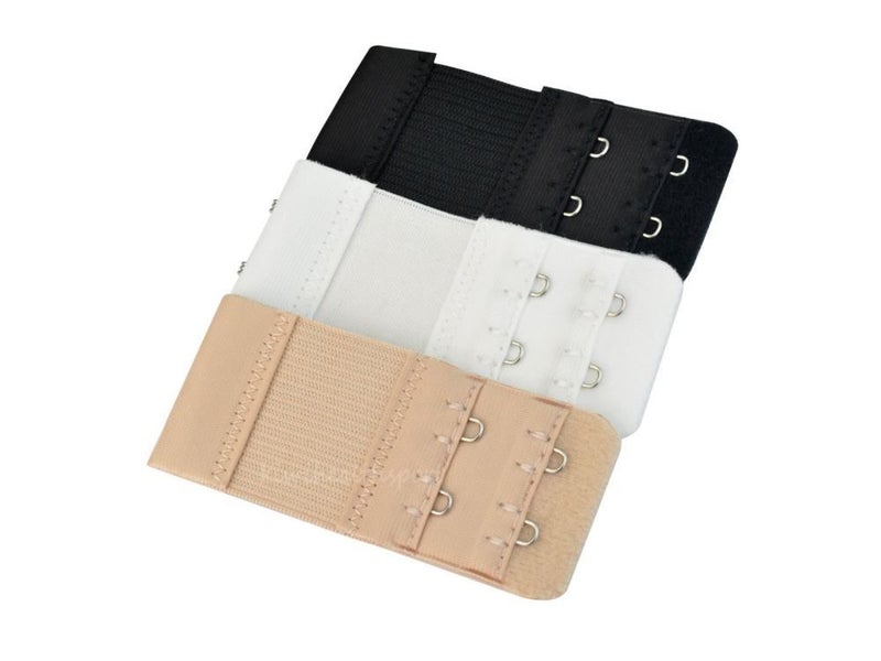 3pcs Elastic Bra Extender 2- Hooks 2 Rows629916616537621119