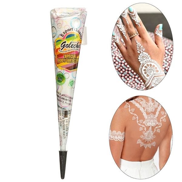 Natural White Henna Paste Cone Temporary Tattoo Body Art Tool 30g63614948864770111
