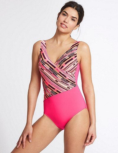 Wrap over Swimsuit - swimming togs - Size NZ12,20,22 - T52/6607 Carousel 1