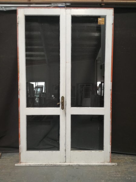 Wooden French Doors Hung In Jamb Frame H2320xw1400 Nl4906 Trade Me