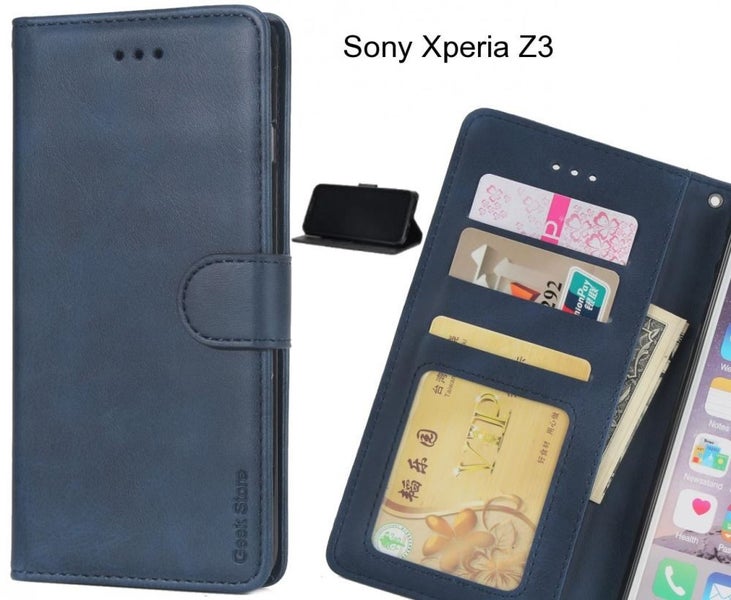 Sony Xperia Z3 case executive leather wallet case Carousel 1