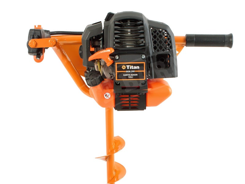 52cc Post Hole Borer Machine 1.65kW Petrol Earth Auger Drill TITAN Carousel 2