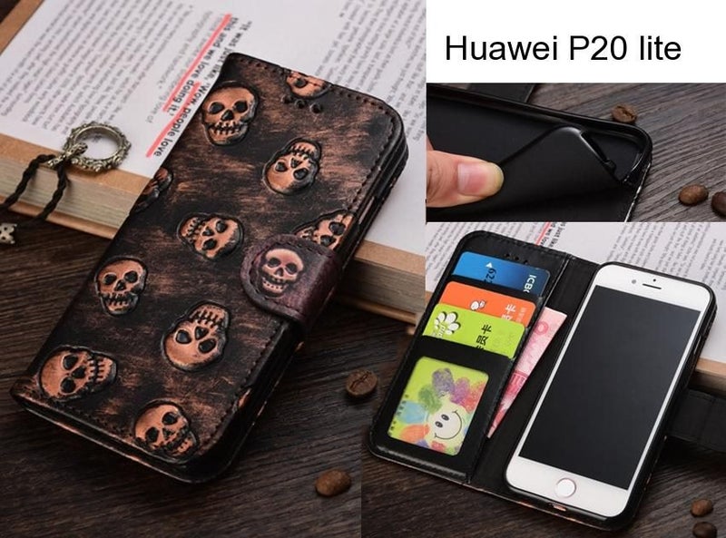Huawei P20 lite case Leather Wallet Case Cover Carousel 1