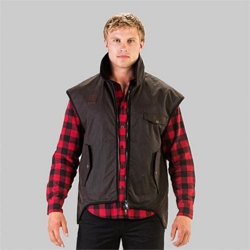 Swanndri Levels Oilskin Vest - Size S to 3XL Carousel 1