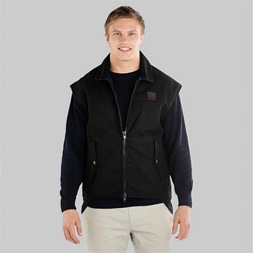 Swanndri Foxton Wool Lined Oilskin Vest - 2 Colour Options - Size XS to 3XL Carousel 1