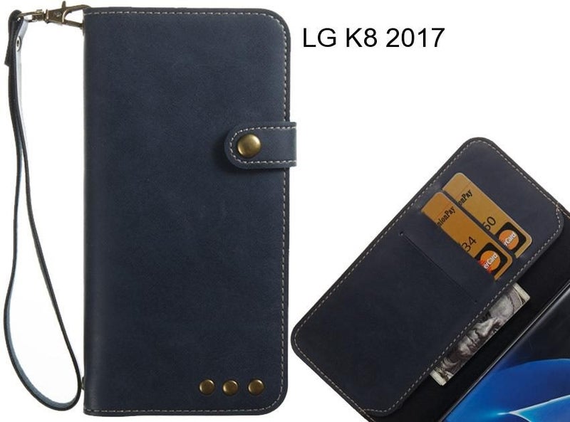 LG K8 2017 case Fine leather wallet case Carousel 1