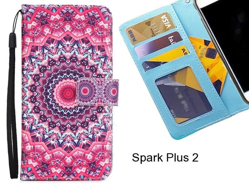 Spark Plus 2 case 3 card leather wallet case printed ID | Trade Me