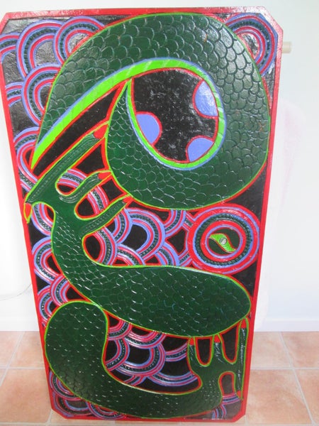 Painted Maori CARVING of Manaia Spiritual Bird Carousel 1