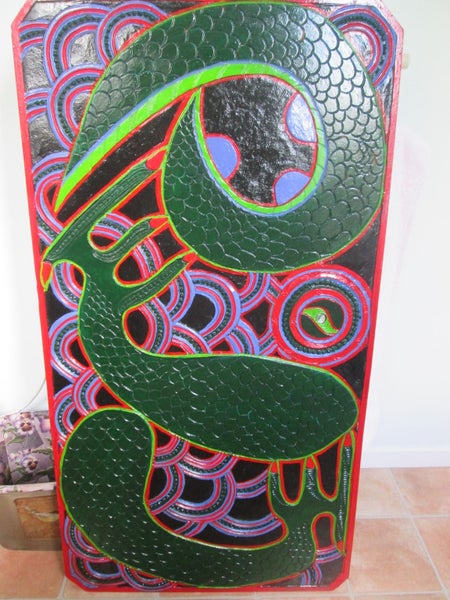 Painted Maori CARVING of Manaia Spiritual Bird Carousel 7