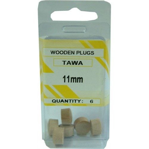Wooden Plug Buttons Tawa 11mm 6/Pack Carousel 1