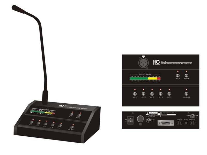 350w/ 100v Mixer Amplifier. 6 zone, 4 Mic, 2 Aux, MP3 + T216 paging mic Carousel 2