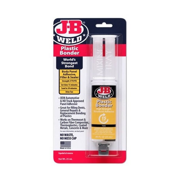 JB WELD Plasticbonder Adhesive Syringe 25Ml Carousel 1