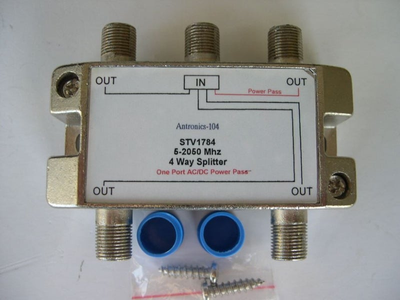 Splitter TV UHF Freeview Satellite 4way 1x Power Pass F STV1784 Type choice Carousel 2