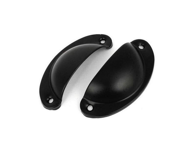 Black Half Round Drawer Handle with Screws Carousel 1