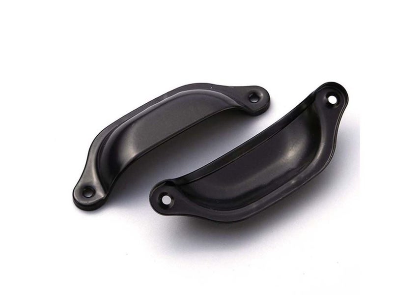 98mm Large Black Half Round Drawer Handle with Screws Carousel 2