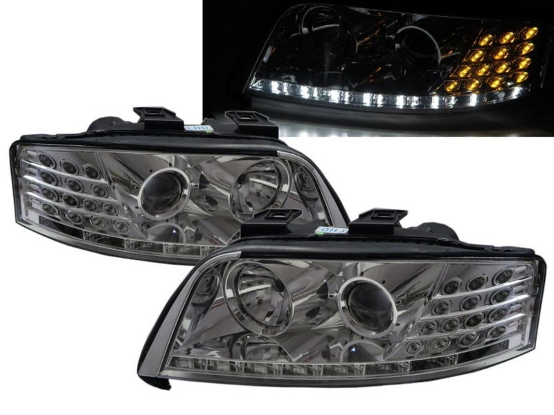 A6s6 C5 4b 97 01 Projector R8look Headlight Wo Motor Chrome For