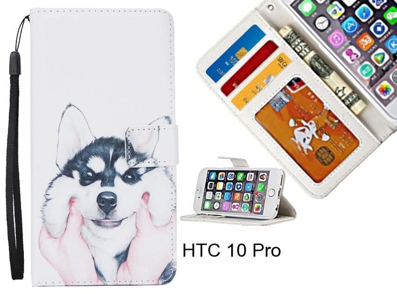 HTC 10 Pro case 3 card leather wallet case printed ID Carousel 1