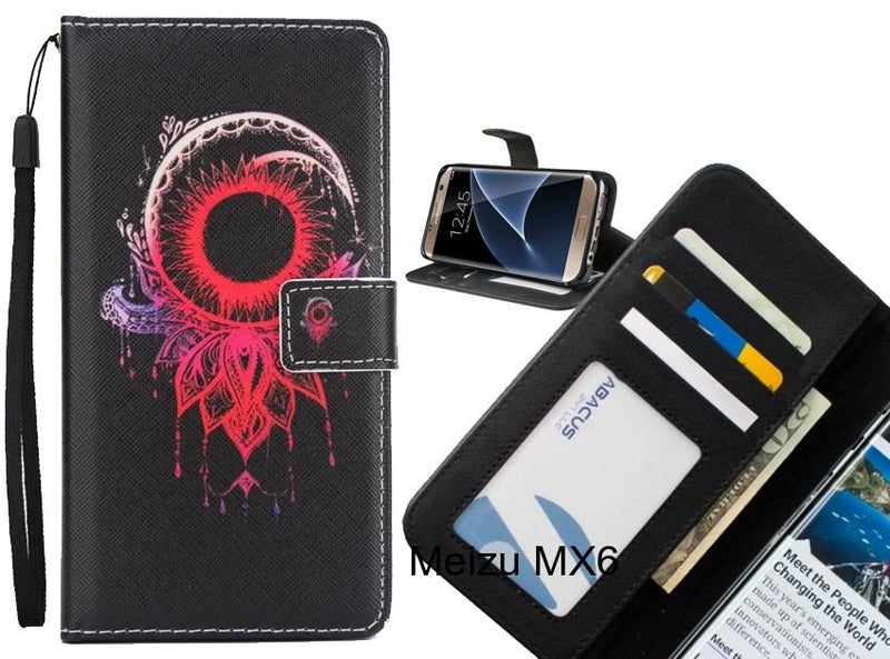 Meizu MX6 case 3 card leather wallet case printed ID Carousel 1
