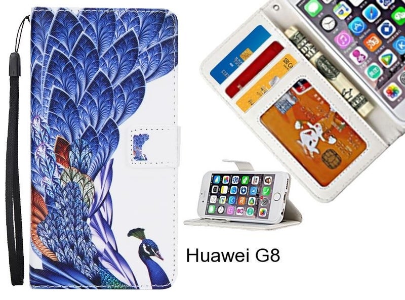 Huawei G8 case 3 card leather wallet case printed ID Carousel 1