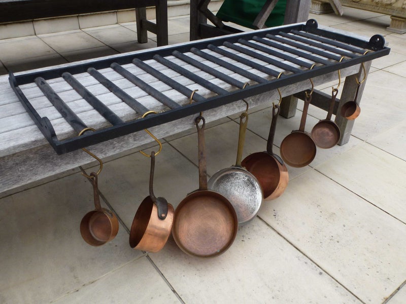 Rare Antique Ceiling Hanging Pot Rack