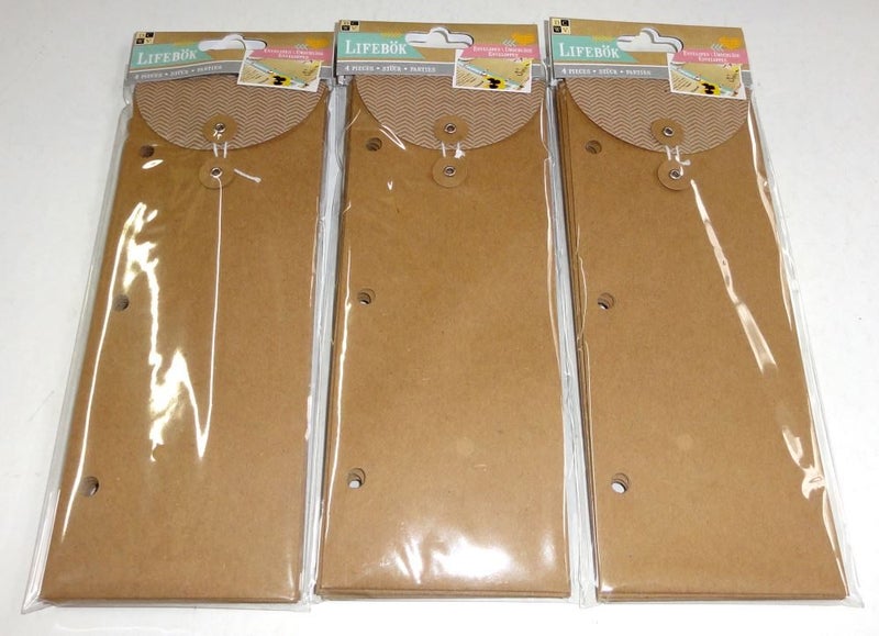DCWV Lifebok Long Envelopes 12 pieces - PC-011 SetC Carousel 1