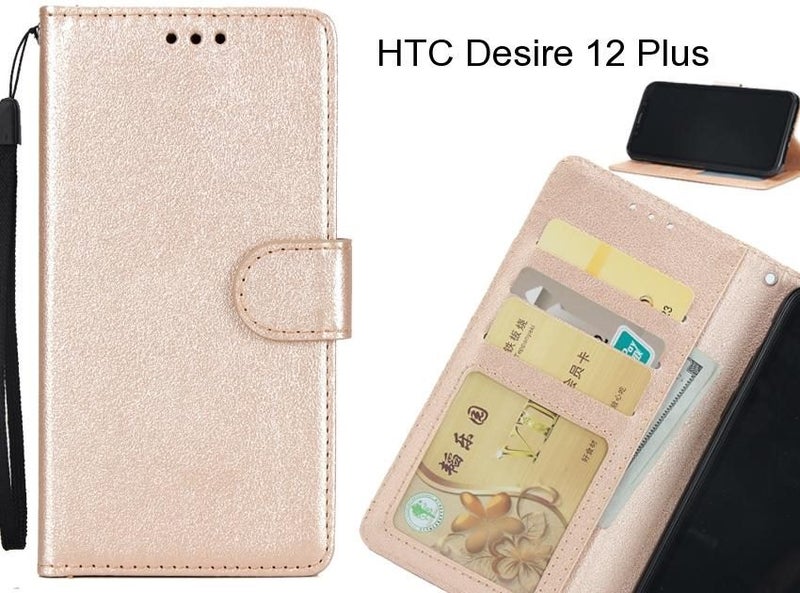 HTC Desire 12 Plus case Silk Texture Leather Wallet Case Carousel 1