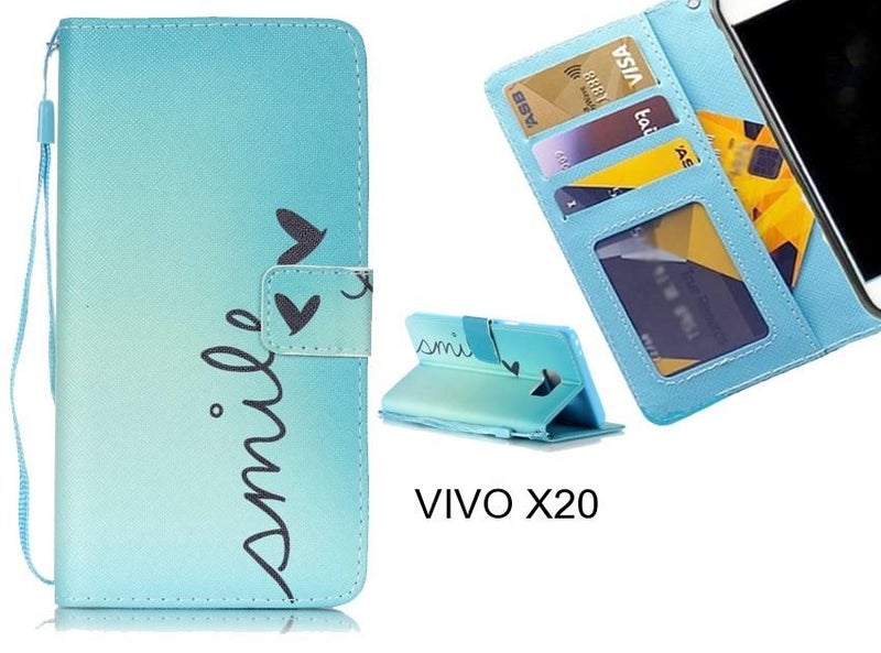 VIVO X20 case 3 card leather wallet case printed ID Carousel 1