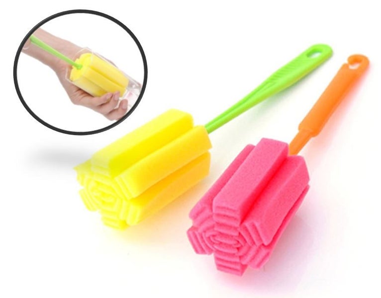 PTN Sponge Bottle Brush With Handle Baby Bottle Glass Cup Mug Carousel 1