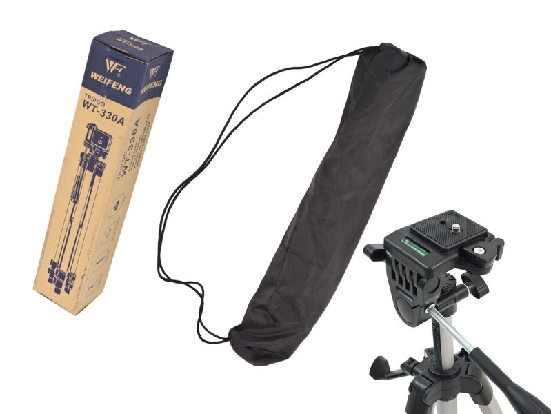 Camera Tripod Telescopic Legs 3-Way Tilt Head 1.3m Carousel 3