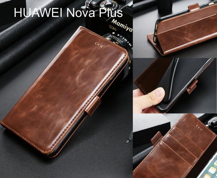 HUAWEI Nova Plus case premium fine leather wallet case Carousel 1