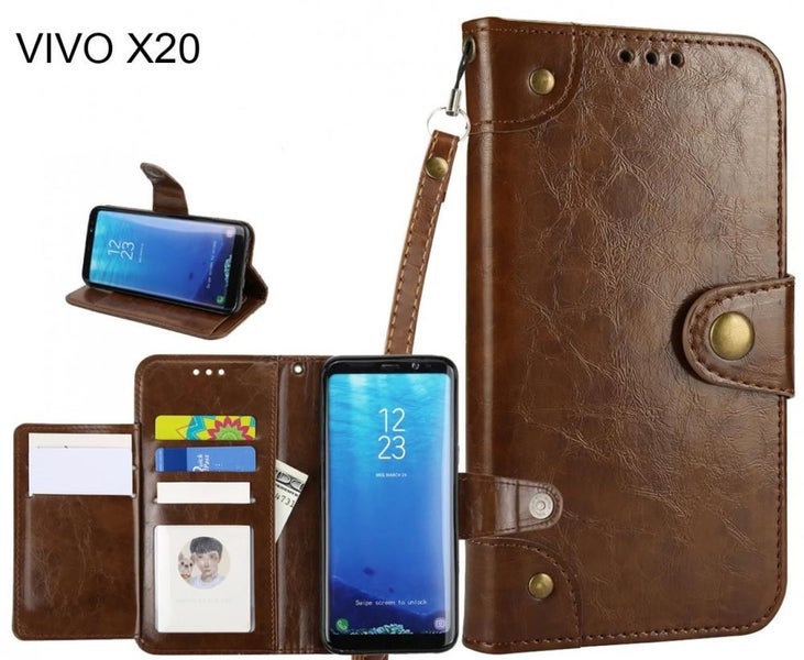 VIVO X20 case executive fine leather wallet case Carousel 1