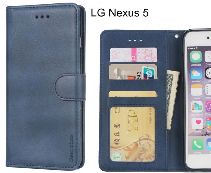 LG Nexus 5 Case Wallet Leather Vintage Flip Folio Case Carousel 1