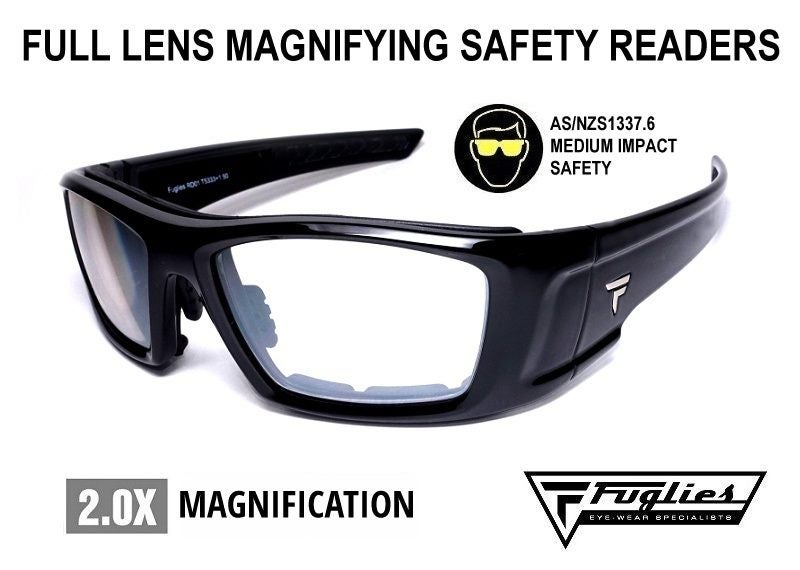 +2.00 Full Lens Magnifying Safety Readers - RD02 Carousel 1