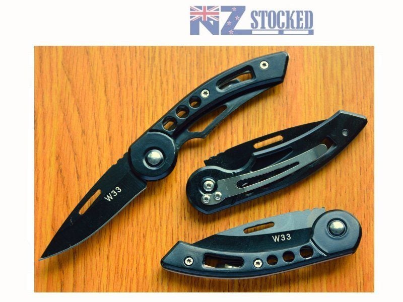 Wholesale Box of 12 x W33B Stainless handle Folding Knives, Slim Cutout design Carousel 2