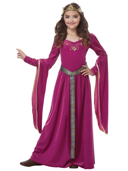 Medieval Princess Guinevere Renaissance Purple Girls Costume Carousel 1