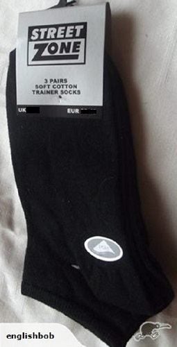 3 x Pairs Boys Trainer Socks by Street Zone Carousel 1