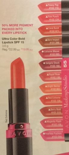 Avon mark Bold/Epic/Prism Lipstick Range - Clearance Carousel 3