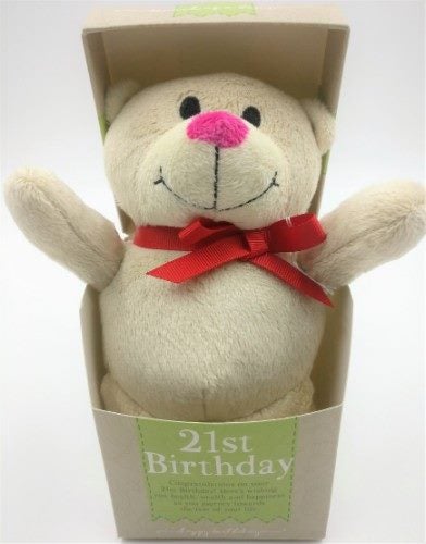 Plush Soft Toy Bear - 21st Birthday Carousel 1