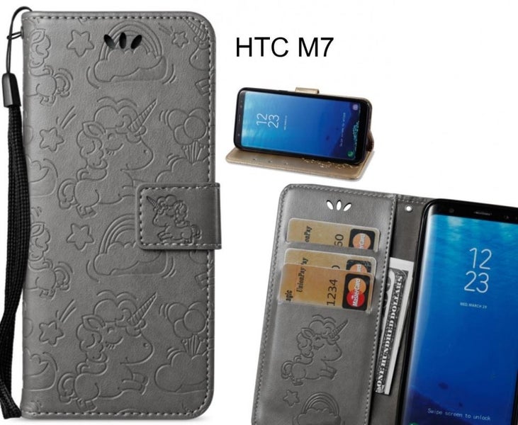 HTC M7 Case Wallet Leather Unicorn Case Carousel 1