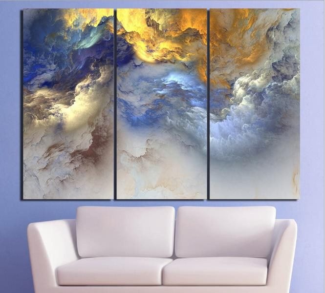 Cloud 5 Panel Canvas Art Print Carousel 2