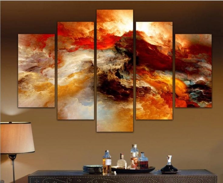 Red Cloud 5 Panel Canvas Art Print Carousel 1