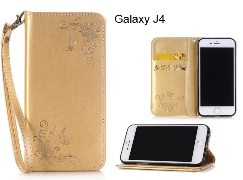 Galaxy J4 CASE Premium Leather Embossing wallet Folio case Carousel 1