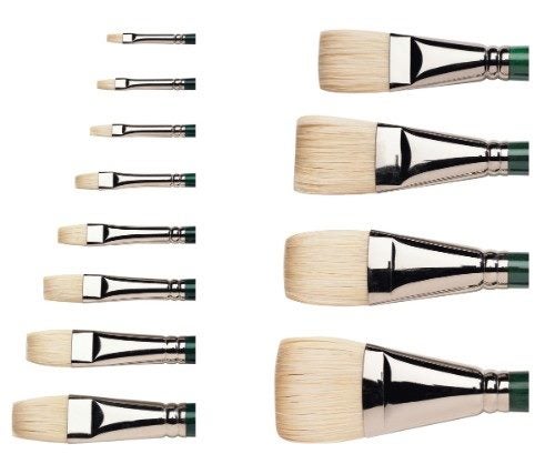Winsor & Newton Winton Hog Brushes Short Flat / Bright - Size 12 Carousel 1