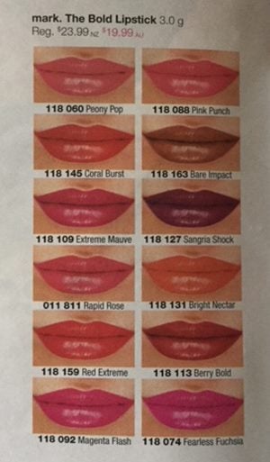 Avon mark Bold/Epic/Prism Lipstick Range - Clearance Carousel 2
