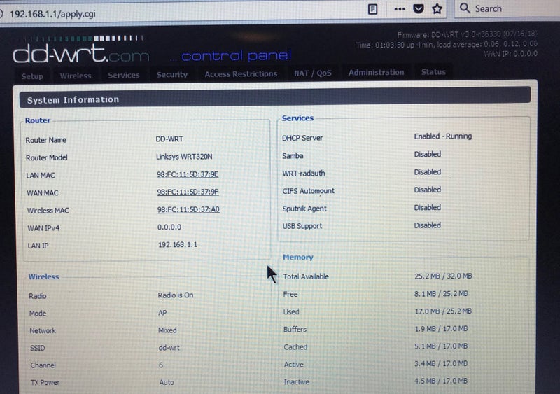 linksys wrt320n tomato firmware