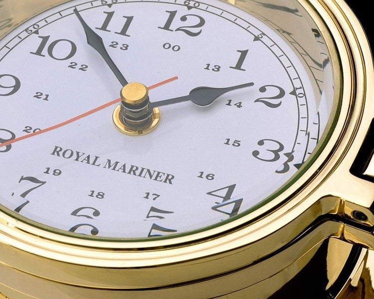 NZ Retailer - Brass clock 140mm ships clock Royal Mariner®NZ SOLID cast brass Carousel 2