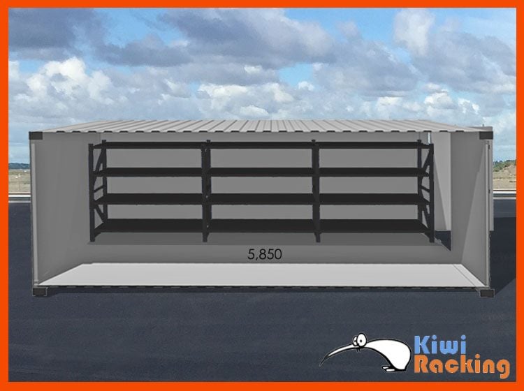5.85mL x2mH x0.6mD Shed Garage Storage Shelving - Matt Black Carousel 2