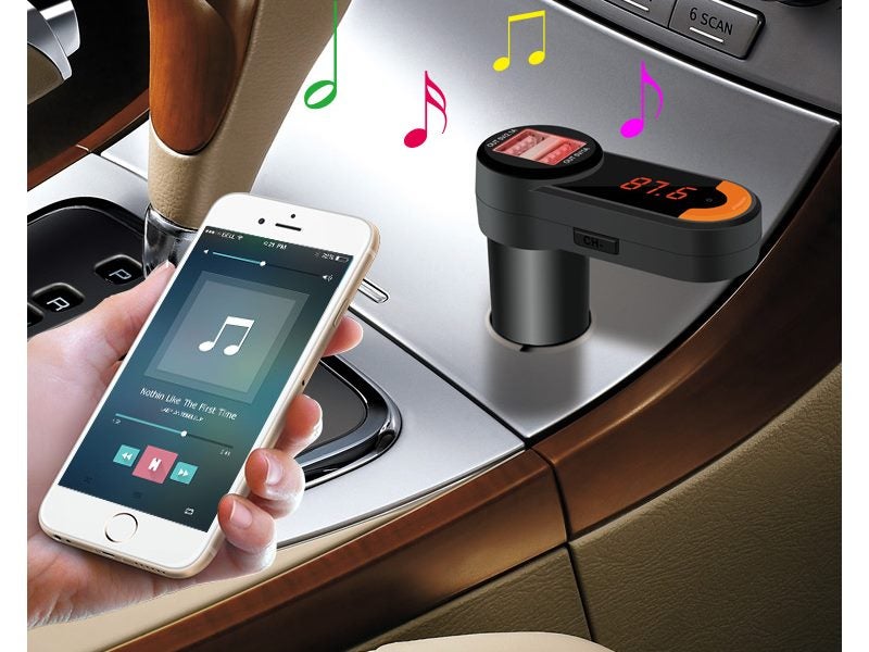 In-Car Bluetooth FM Transmitter Dual USB Charger Carousel 1