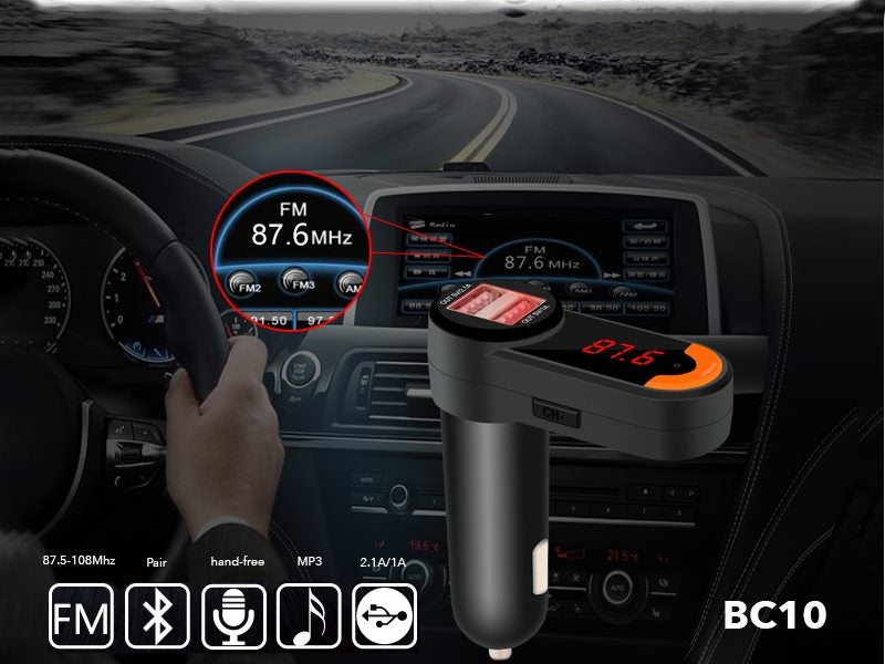 In-Car Bluetooth FM Transmitter Dual USB Charger Carousel 4