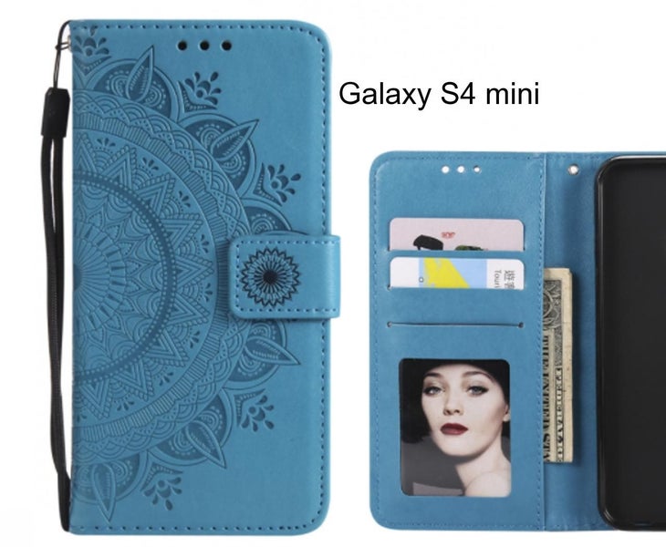 Galaxy S4 mini Case Leather Wallet Case Mandala Embossed Carousel 1